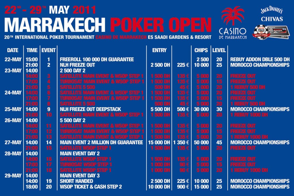 Casino marrakech es saadi poker tournaments