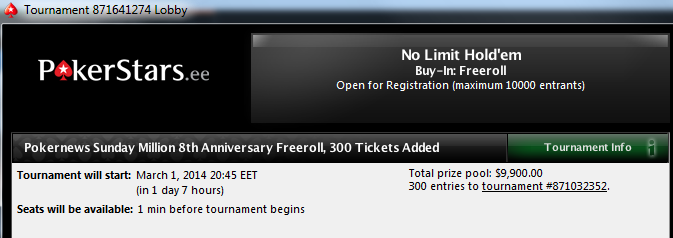 300 Sunday Million kvalifikatsiooni piletit PokerNewsi lugejatele 101