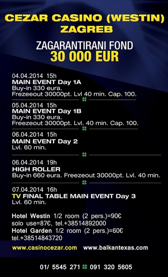 Balkan Texas Poker Tour Event u Zagrebu Počinje u Petak, 4. Aprila 102