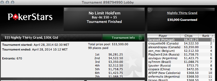 Veio Todo e com Juros - Dia de Sonho na PokerStars 106