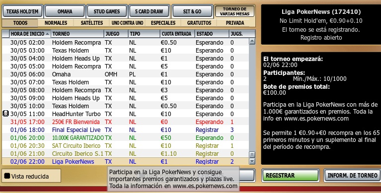 Novedades de la Liga VivePoker PokerNews para junio 101
