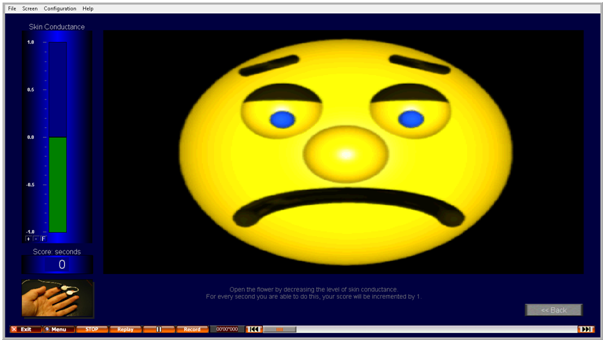 Biofeedback screen