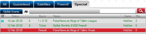 Täna ja homme OlyBetis viimased kõigile avatud kvalifikatsioonid PokerNewsi freerollile 101