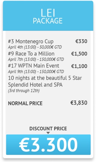 World Poker Tour National Montenegro програма и допълнителна... 104