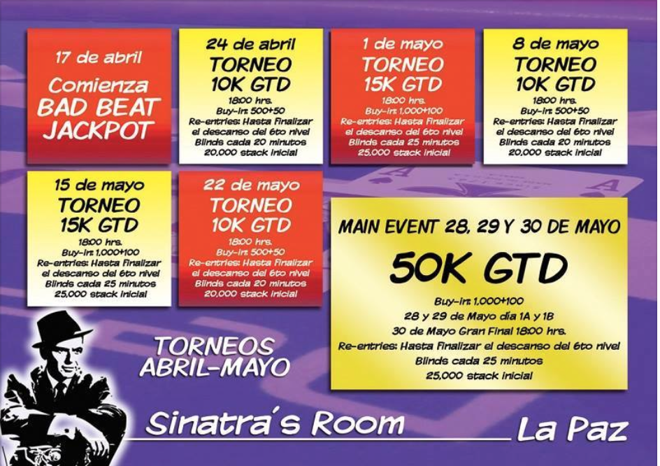 El Sinatra´s Room te presenta sus torneos diarios 102