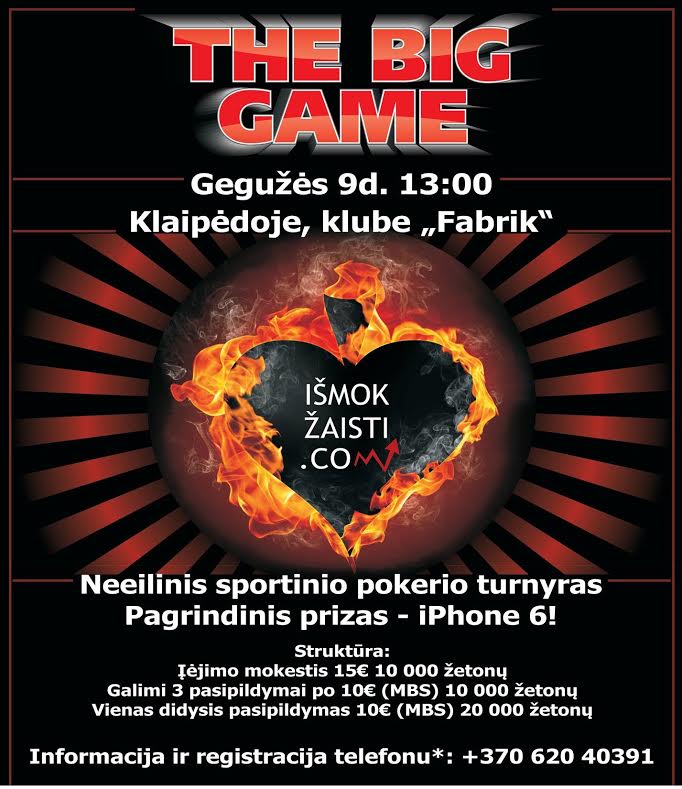 Rekordinis sportinio pokerio turnyras Lietuvoje - jau šį šeštadienį! (paskelbti turnyro... 102