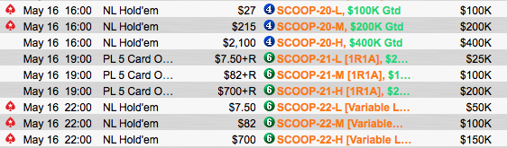 SCOOP 2015: RuiNF 2º no Evento #16 High (k); Naza 5º no #19 High e Nicoji 6º no #16... 104
