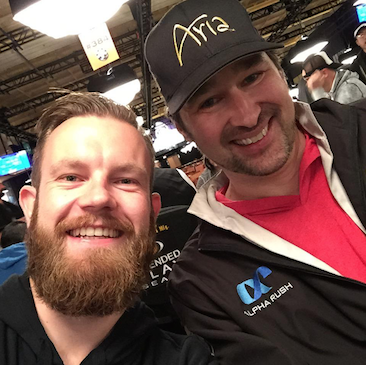 Rinkema and Hellmuth enjoying the event