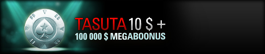 Pokerstarsis kuni 23. augustini deponeerijatele megaboonus 102