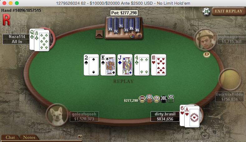 WCOOP: João "Naza114" Vieira Foi 10º no Evento #34 (.048) 101
