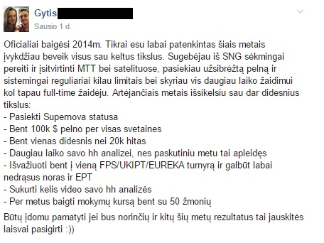 PokerioMokykla.com trenerio „peledazmogis“ rezultatai 101