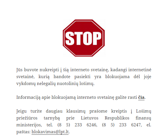 Lietuvoje užblokuotas pirmasis lošimų operatorius, kitas bus Unibet? 101
