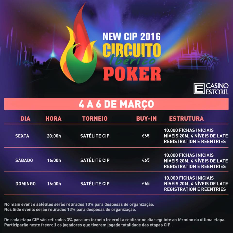 Fim de Semana de Satélites CIP 2016 no Casino Estoril 101