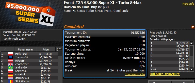 888poker 2017 Super XL Series Day 7: Russia's 'petrofv5501' Wins Event 32 for ,641.36 101