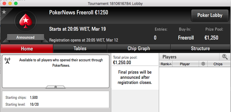 dec3x9 Vence Freeroll PokerNews €1,250 101