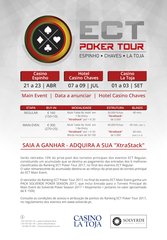Calendário ECT Poker Tour 2017; Novidades no Ranking 102