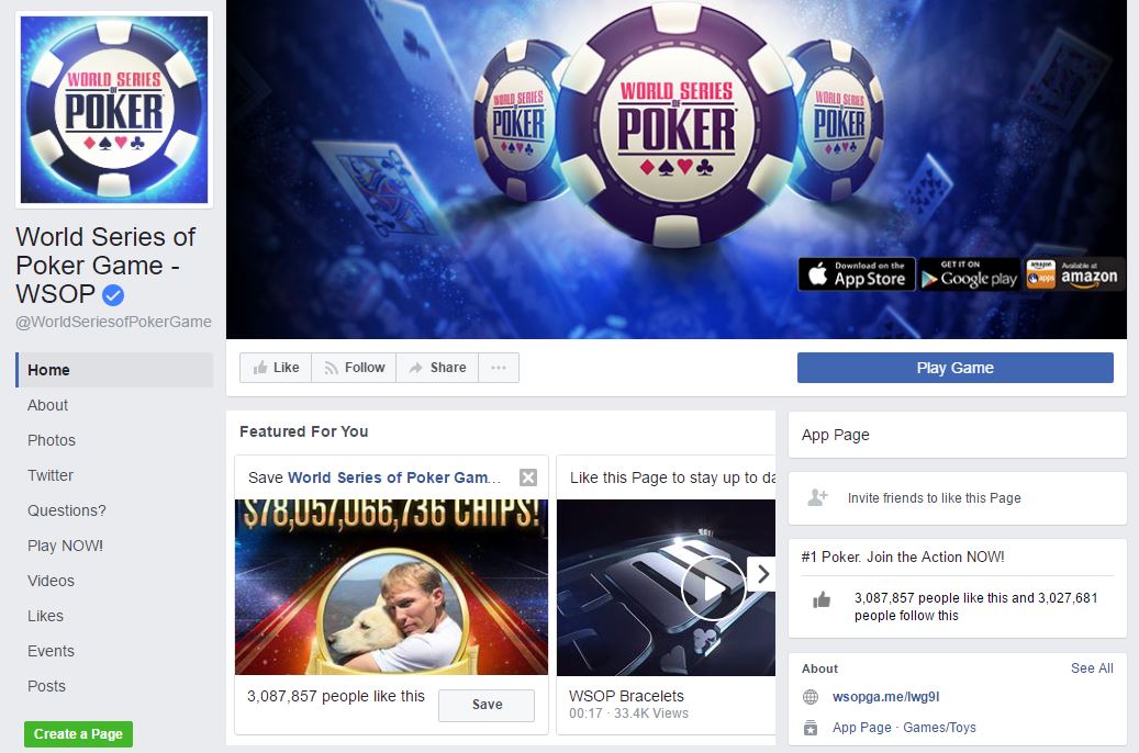 Wsop Fan Page Free Chips