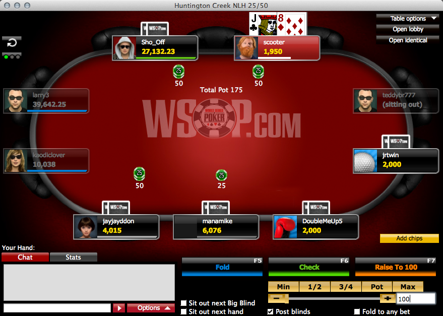 WSOP.com screenshot