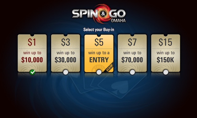 PokerStars „Spin & Go“ turnyrai - jau ir „Omaha“ formatu 101