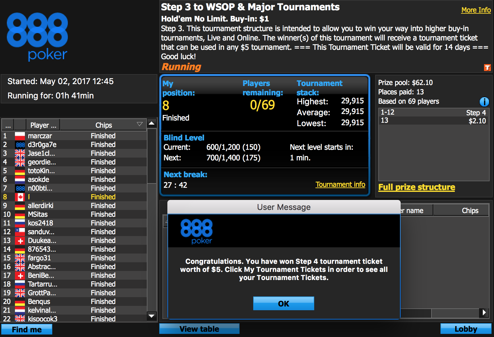 I Played a WSOP Step Qualifier on 888poker and This is What I Learned 102