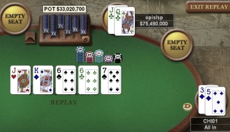 Poker online - Deal à trois dans le Pokerstars Sunday Million 101