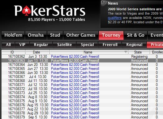 PokerStars ,000 Cash Freeroll Series Extended 101