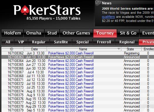 Daily Freeroll Pokerstars