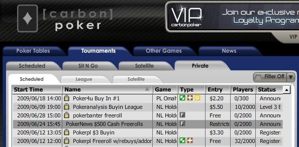 To Carbon Poker Φιλοξενεί την 0 PokerNews Cash Freeroll Σειρά μαζί... 101