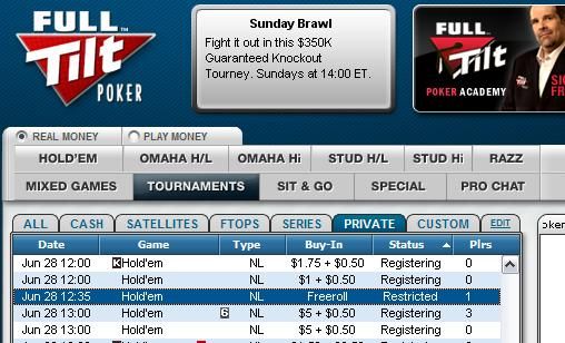Exclusive ,000 Cash Freeroller hos Full Tilt Poker 101