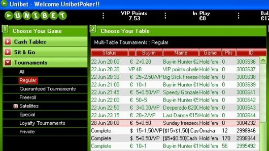 Unibet举行每周 €2,000保证金锦标赛系列! 101