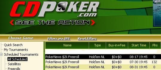 Exclusive Freerolls Running at Both William Hill and CD Poker! 102