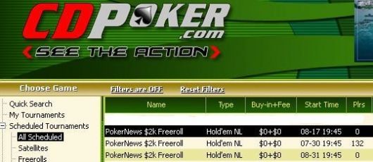 ¡Freerolls exclusivos en William Hill y también en CD Poker! 102