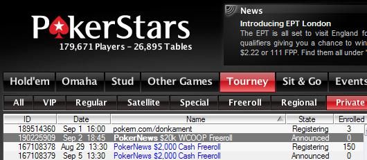 PokerStars k Freeroll na WCOOP 101