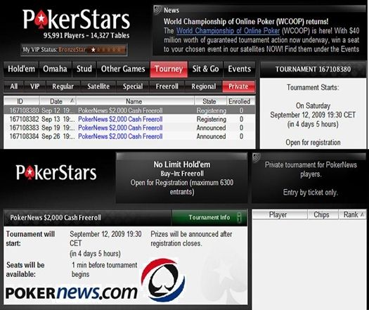 PokerStarsis sel nädalavahetusel koguni kaks 00 cash freerolli! 101