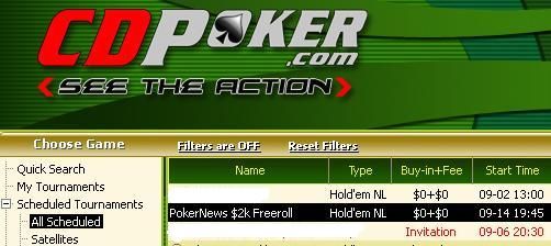 William Hill & CD Poker9月份的2000美圆免费比赛 102
