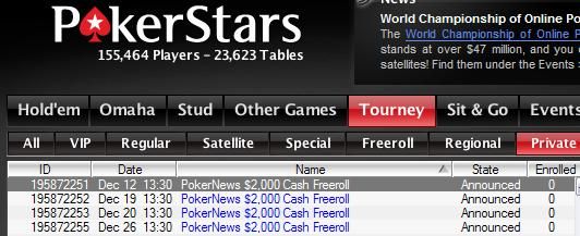 k Cash Freerolls at PokerStars 101