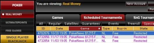 Kolmapäeval toimub Ultimatebetis järgmine 15+0K GTD freeroll 101