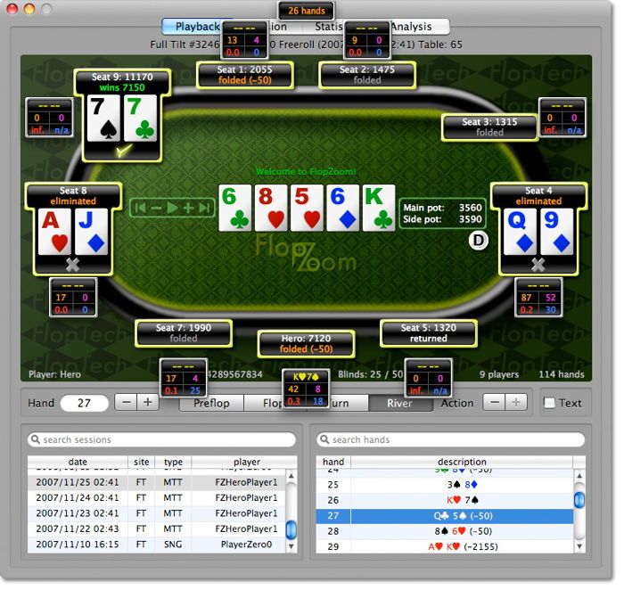 Trackers de poker pour Mac : Poker Copilot et Flopzoom 103