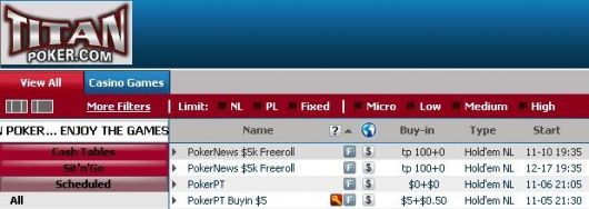 Incredibile k CASH Freeroll per PokerNews su Titan Poker 101