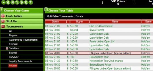 Unibet Open Varsovie : tournoi satellite Pokernews 5,5€ dimanche 101
