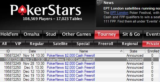 对于扑克新闻网的玩家我们又带来了更多的PokerStars2000美圆免费比赛! 101