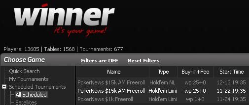 在Winner poker举办的15000美元澳洲百万免费比赛就要开始了! 101