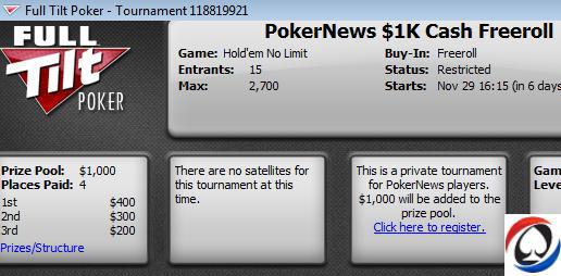 1k cash-freeroll Full Tiltis 101