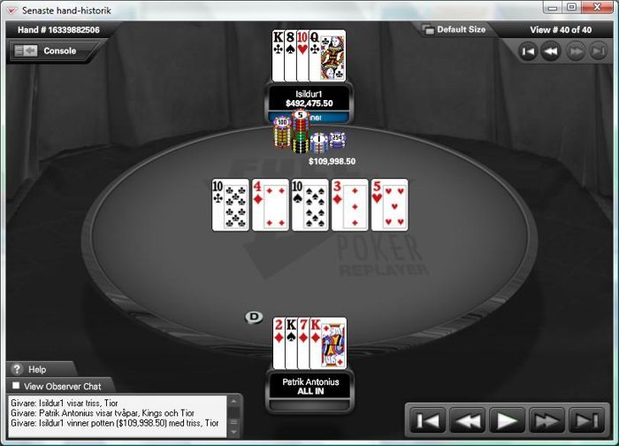 Good flop for Isildur1