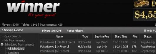 Se hvad der venter på dig fra PokerNews hos Winner Poker!