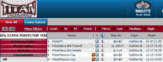 $5000 cash freeroll - 17 dec hos Titan Poker (klicka för större bild)