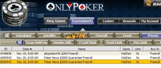 OnlyPoker : freeroll PokerNews 2.000$ demain soir à 21h05 102
