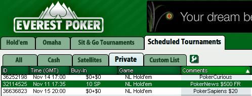 Hrajte naše 0 Cash Freerolly na Everest Pokeru! 101