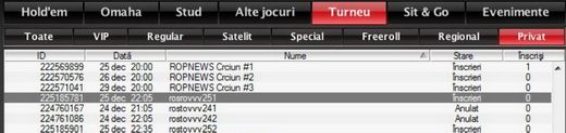 FEERIA de SĂRBĂTORI la RoPokerNews: Azi Primul Turneu!! 101