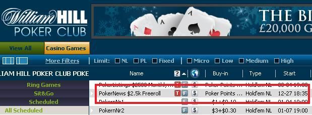 $2.500 Freerolls kun for PokerNews spillere